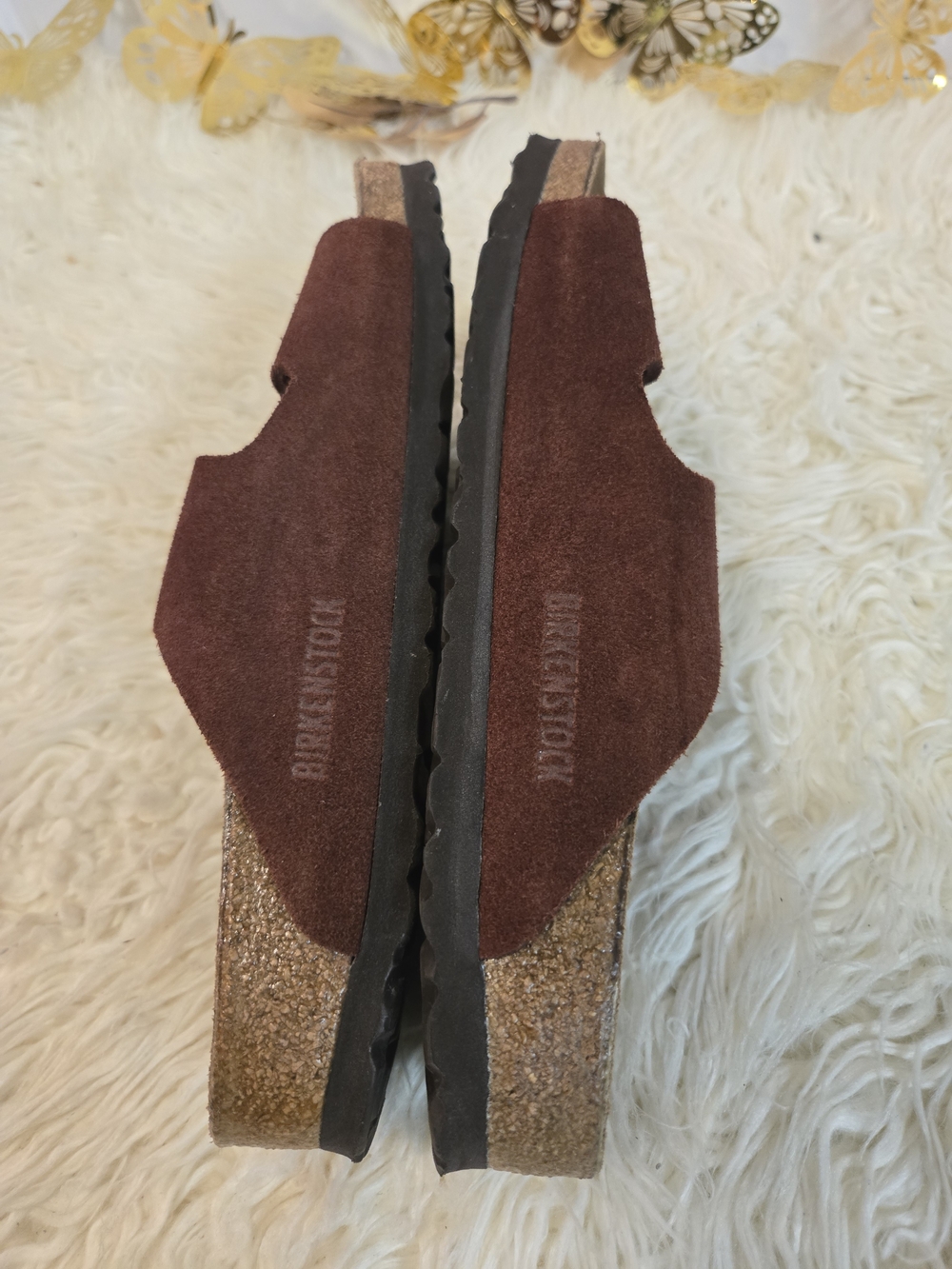 Birkenstock Women’s Arizona Suede Slide — Burgundy